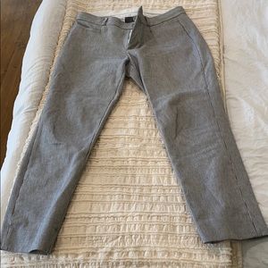 Banana Republic grey/white striped Sloan pants